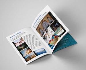 unique design brochure catalogue agence voyage graphique agence de communication tanger tétouan